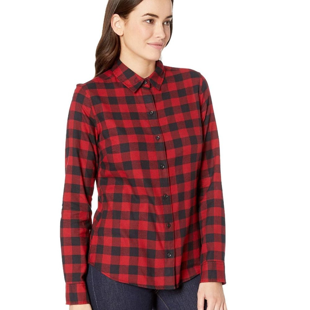 Pendleton Audrey Fitted Buffalo Flannel Shirt Xs - image 1